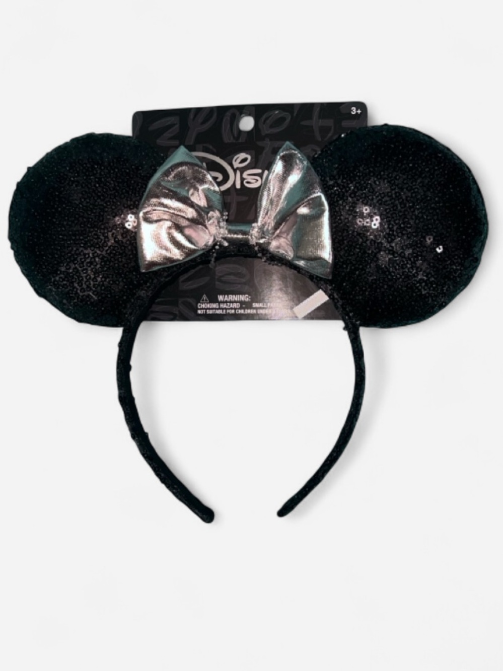 Disney Black and Silver Minnie Mouse Ears Headband